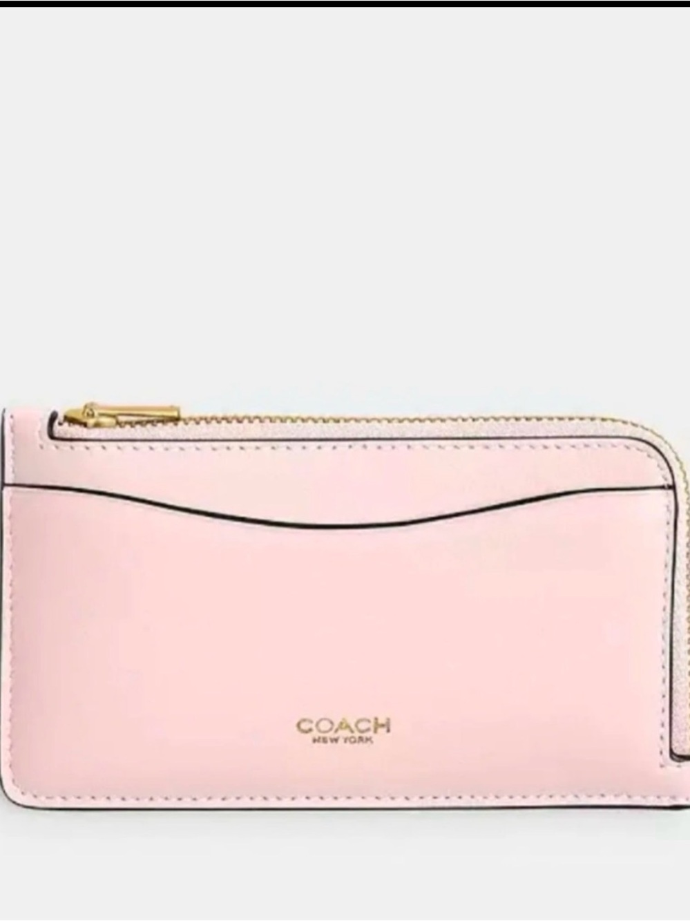 NWT Coach New York Zip Card Case in Blush Pink